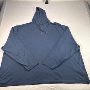 Robert Barakett Georgia Hoodie Men 3XLT Tall Blue Henley Pullover Stretch Cotton